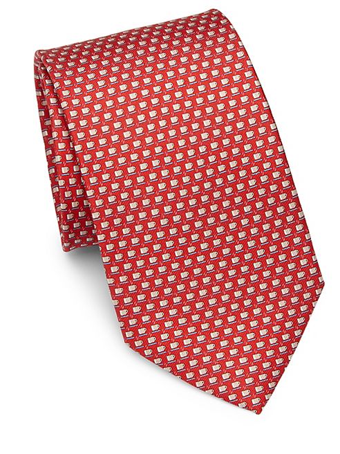 Salvatore Ferragamo - Hot Coffee Silk Tie