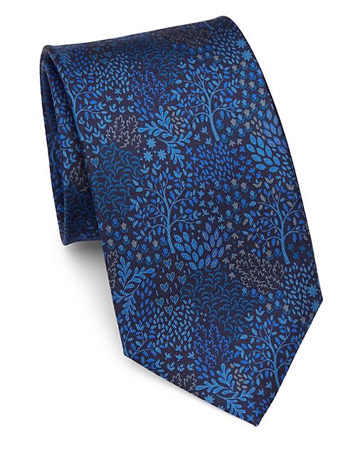 Salvatore Ferragamo - Floral Landscape Silk Tie