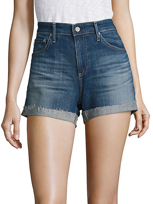 AG - Hailey Slouchy Cuffed Denim Shorts