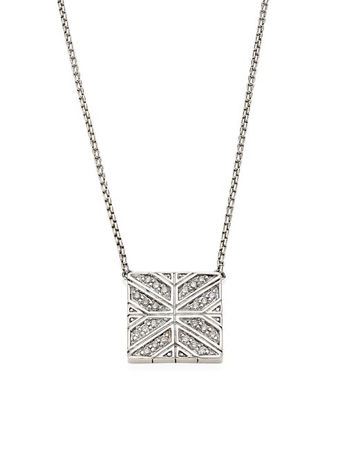 John Hardy - Modern Chain Diamond & Sterling Silver Pendant Necklace