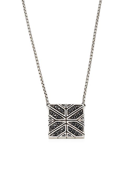 John Hardy - Modern Chain Black Sapphire & Sterling Silver Pendant Necklace