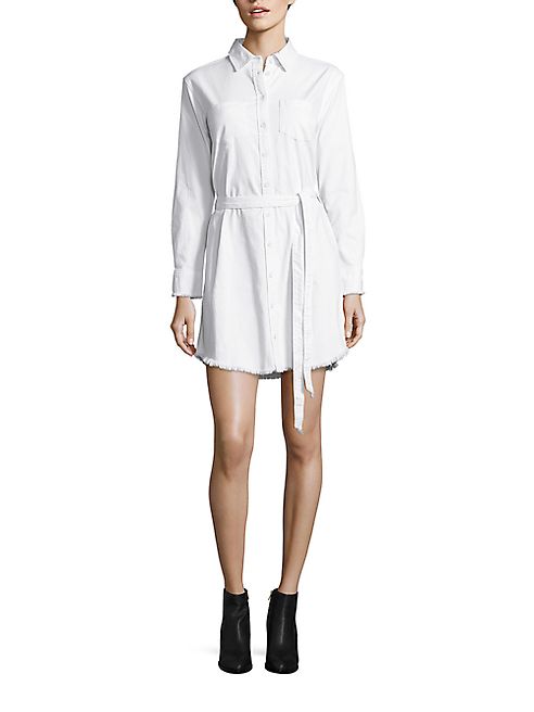 AG - Hartley Frayed Denim Shirtdress