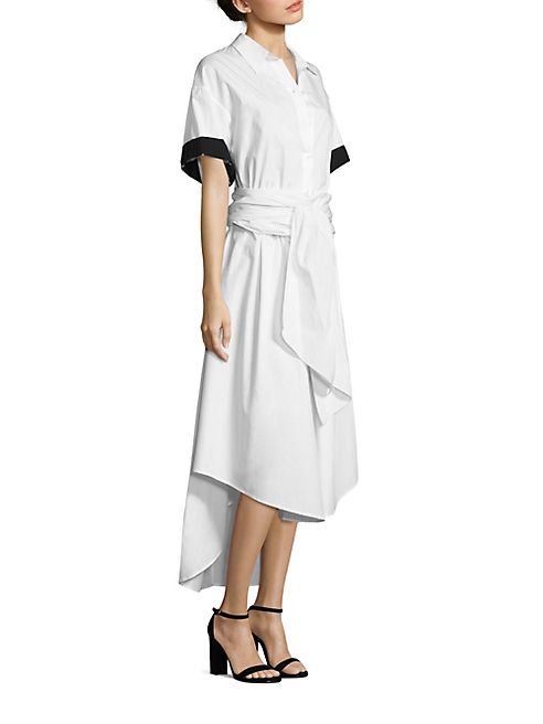 Tome - Short-Sleeve Cotton Dress