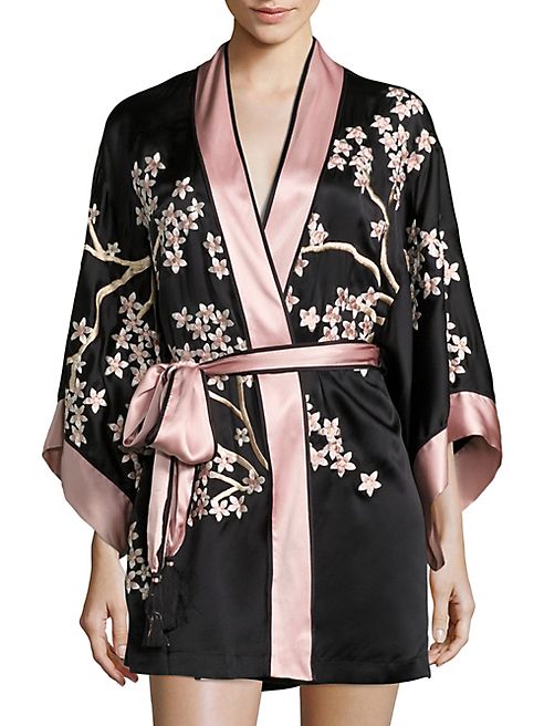 Josie Natori - Petals Silk Charmeuse Wrap