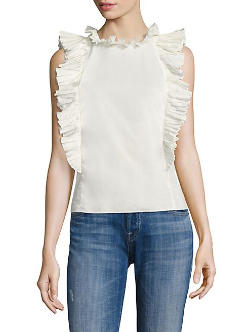 Rebecca Taylor - Pleated Cotton Top