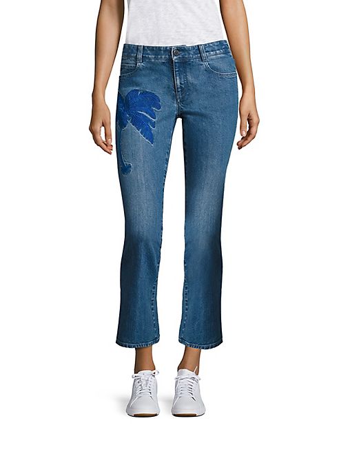 Stella McCartney - Embroidered Skinny Kick Flare Jeans