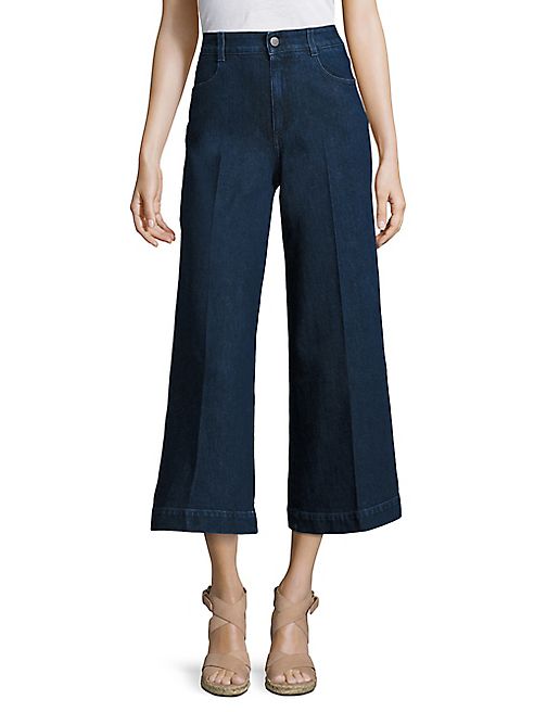 Stella McCartney - Denim Wide Leg Cropped Culottes