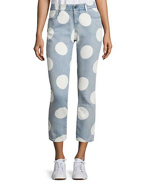 Stella McCartney - Polka Dot Ankle Grazer Denim Pants