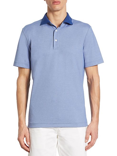 Saks Fifth Avenue Collection - Contrast Collar Cotton Polo