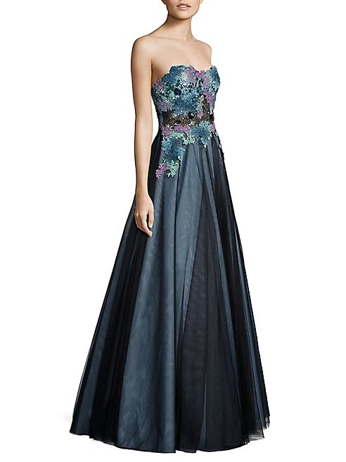 Basix Black Label - Strapless Lace Ball Gown