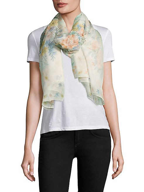 Alexander McQueen - Island Bouqet Silk Chiffon Scarf