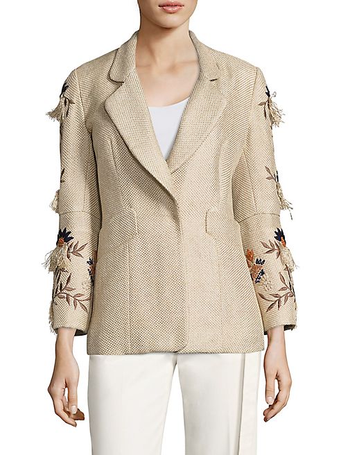 Josie Natori - Multicolor Embroidered Jacket