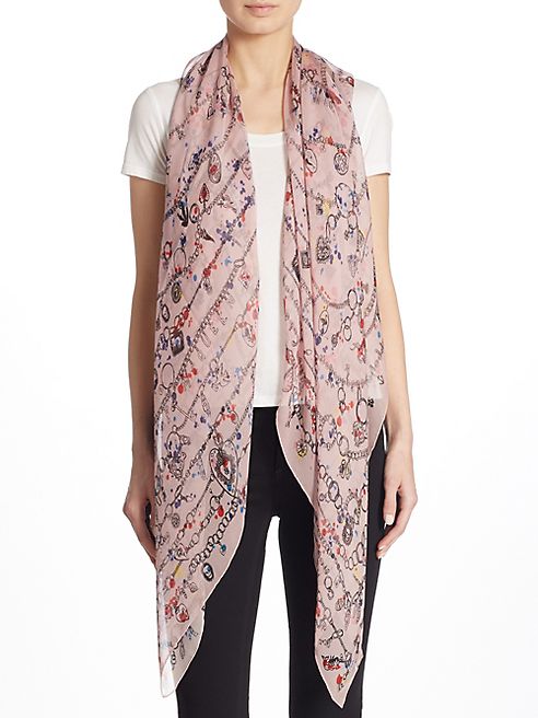 Alexander McQueen - Heart Chain Silk Chiffon Scarf