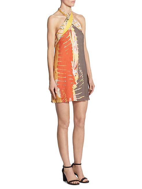 Josie Natori - Printed Halterneck Dress