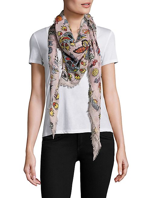 Alexander McQueen - Underwater Sea World Silk & Modal Scarf