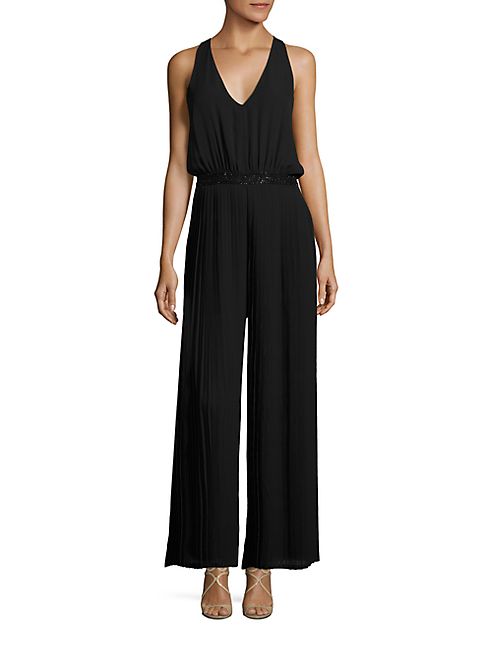 Laundry by Shelli Segal - Embellished Pleated Jumpsuit