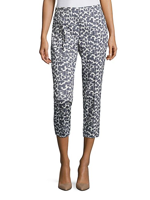 Peserico - Geometric Brush Painted Cropped Pants