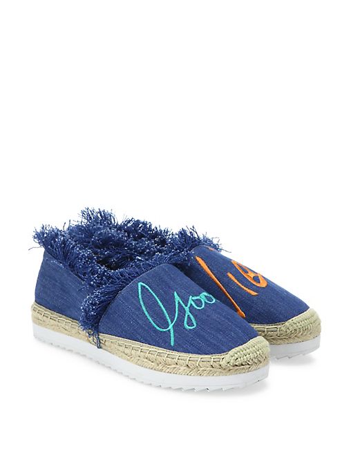 Rebecca Minkoff - Baylee Good Vibes Denim Espadrilles