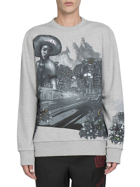 Lanvin - Abstract Printed Cotton Sweatshirt