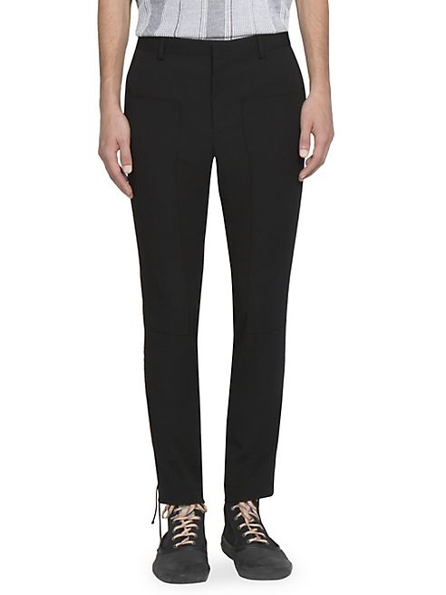 Lanvin - Solid Cropped Wool Pants