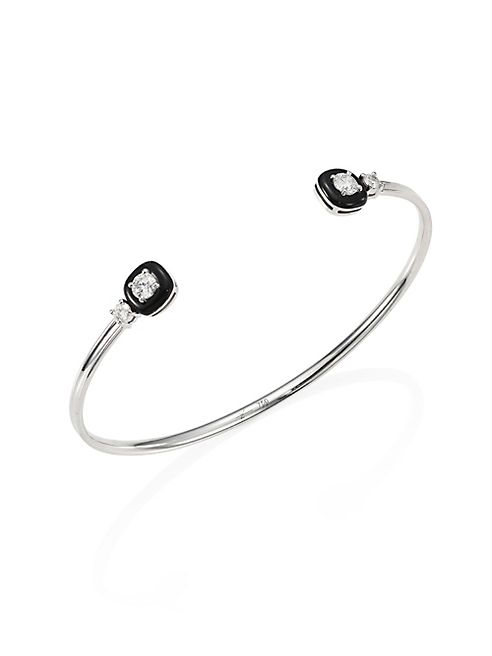 Nikos Koulis - Oui Diamond, Enamel & 18K White Gold Bangle