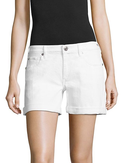 True Religion - Emma Cuffed Denim Bermuda Shorts