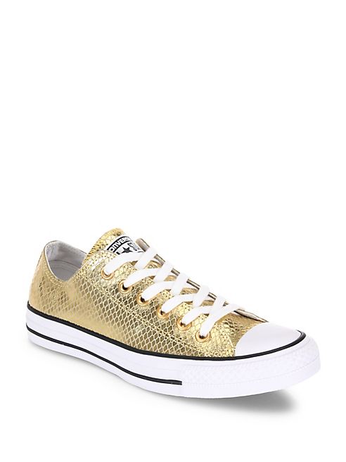 Converse - Chuck Taylor All Star Metallic Leather Low-Top Sneakers