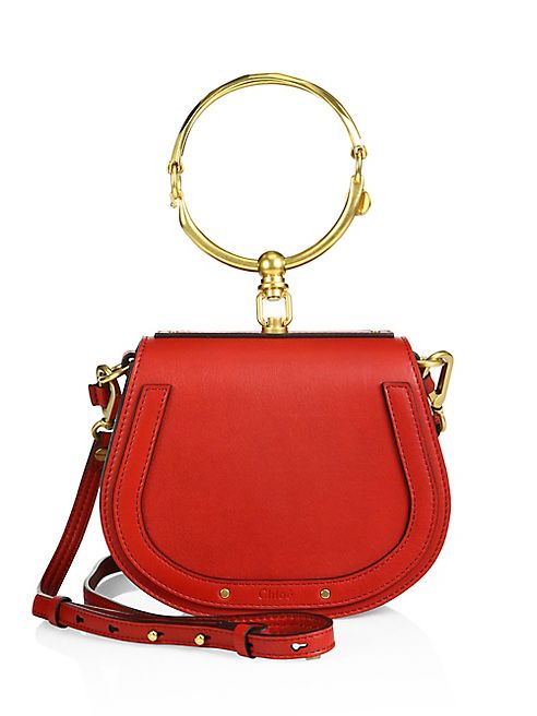 Chloé - Small Nile Leather & Suede Saddle Bag