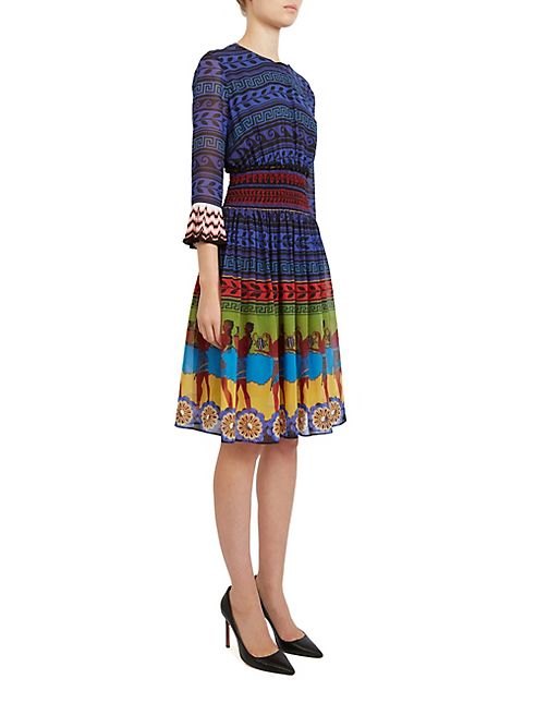 Mary Katrantzou - Hemera Egyptian-Print Silk Dress