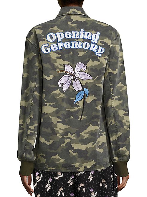 Opening Ceremony - Camouflage Coach Cotton Jacket