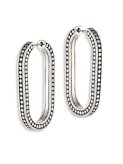 John Hardy - Dot Large Sterling Silver Link Earrings/2