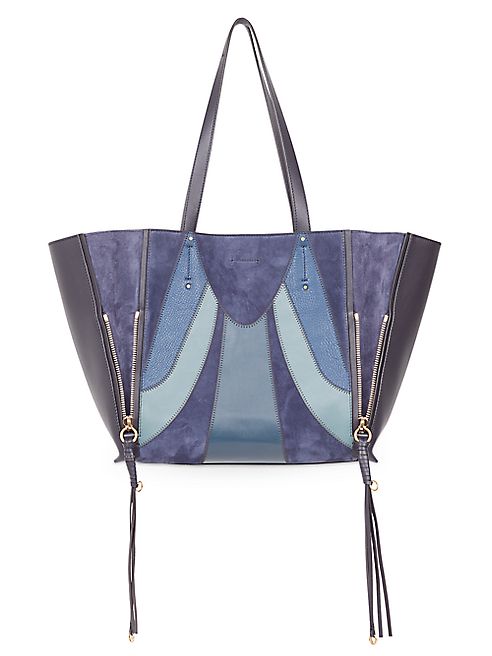 Chloé - Milo Patchwork Suede & Leather Tote