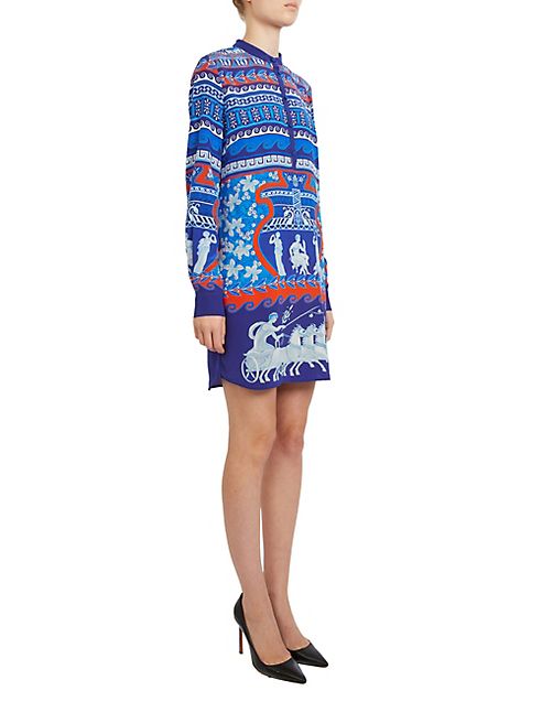 Mary Katrantzou - Hellas Roman-Print Silk Dress