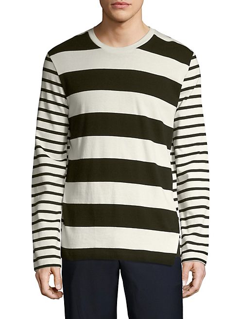 PLAC - Striped Panel Cotton Tee