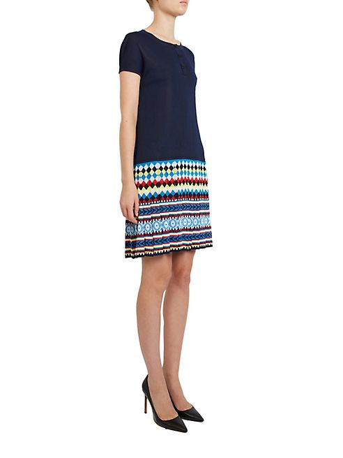 Mary Katrantzou - Thalia Knit Multi-Print Jacquard Dress