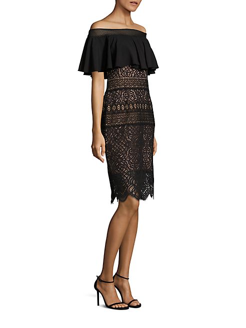 Tadashi Shoji - Ruffled Lace Dress