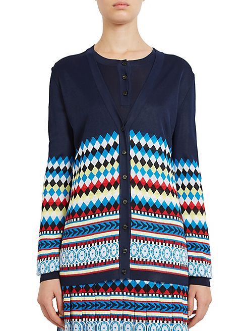 Mary Katrantzou - Deino Multi-Print Jacquard Cardigan