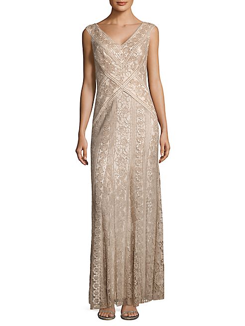 Tadashi Shoji - Lace Godet Dress