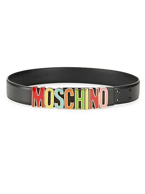 rainbow moschino belt