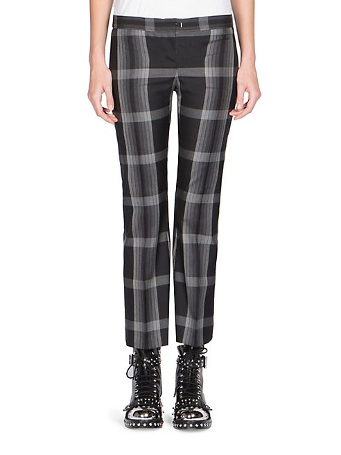 Alexander McQueen - Kick Back Cropped Plaid Trousers