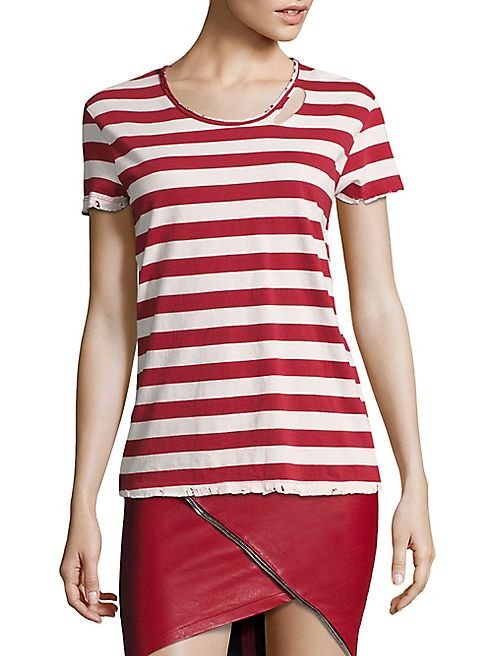 RtA - Nicola Striped Distressed Tee