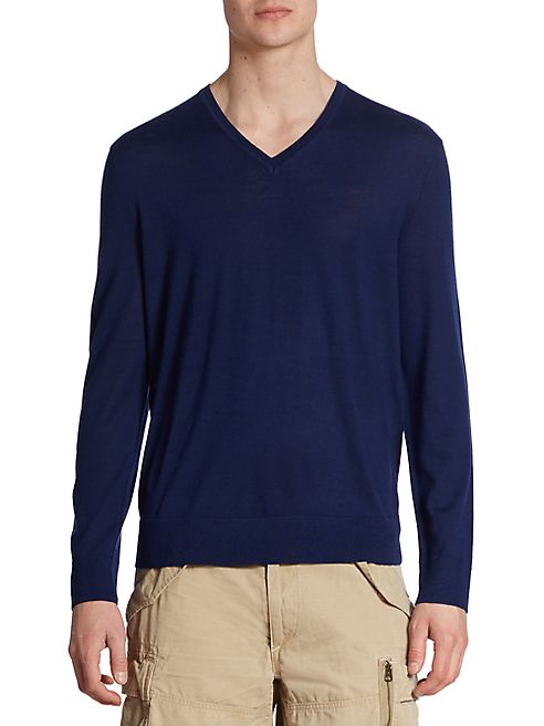 Polo Ralph Lauren - Extra-Fine Merino Wool, Silk & Cashmere V-Neck Sweater