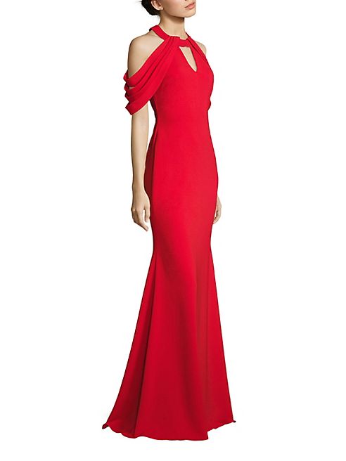 Badgley Mischka - Loop Cold-Shoulder Gown