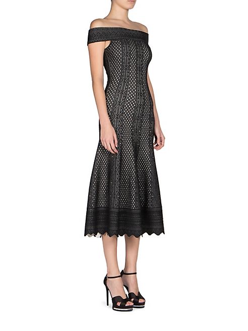 Alexander McQueen - Off-The-Shoulder Flute Dress