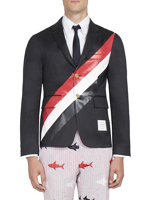 Thom Browne - Striped Unconstructed Jacket