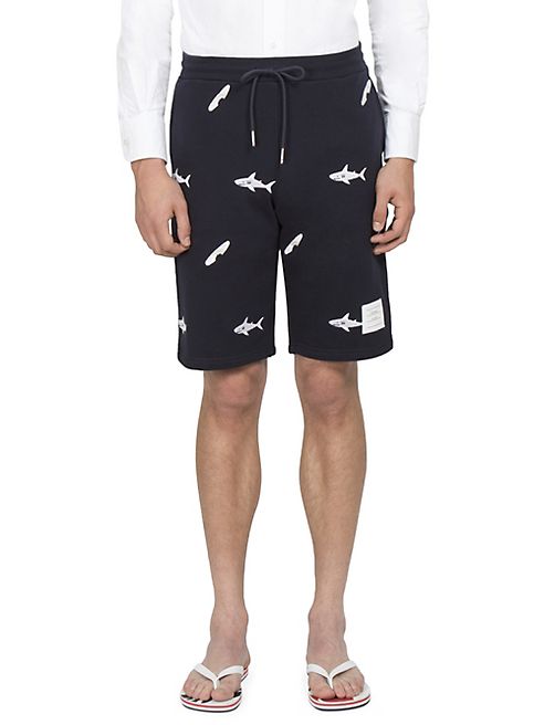 Thom Browne - Shark Embroidered Shorts