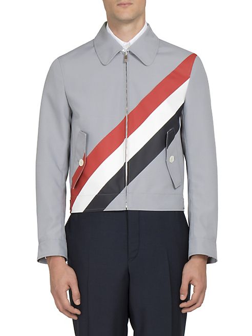 Thom Browne - Striped Zip-Front Jacket