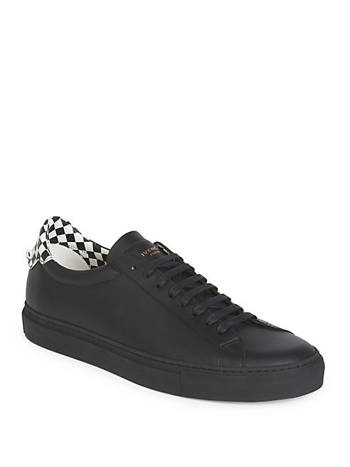 Givenchy - Urban Street Checkered Calf Leather Low-Top Sneakers