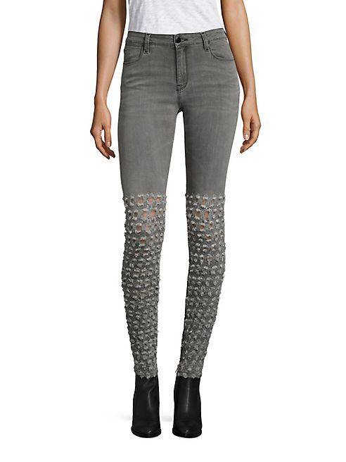 Brockenbow - Alveoles Jarettele Embroidered Skinny Jeans