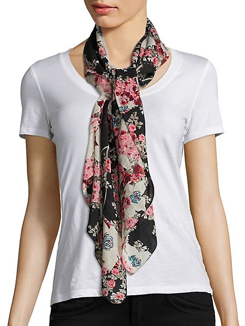 Rag & Bone - Kimono Floral Cotton & Silk Scarf